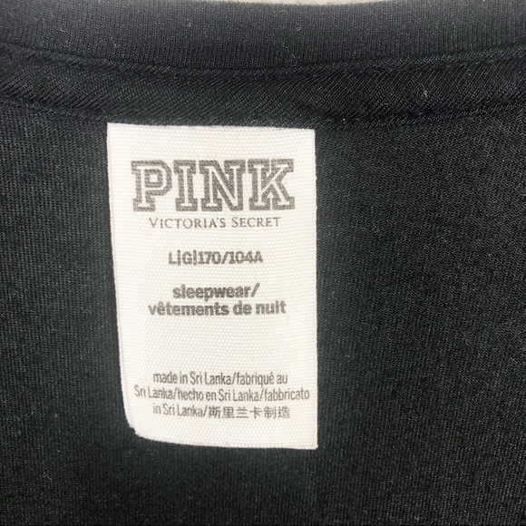 PINK by Victoria Secret Sleepwear Top | Black | Size Large - Picture 2 of 7